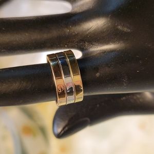 18k tri color love ring